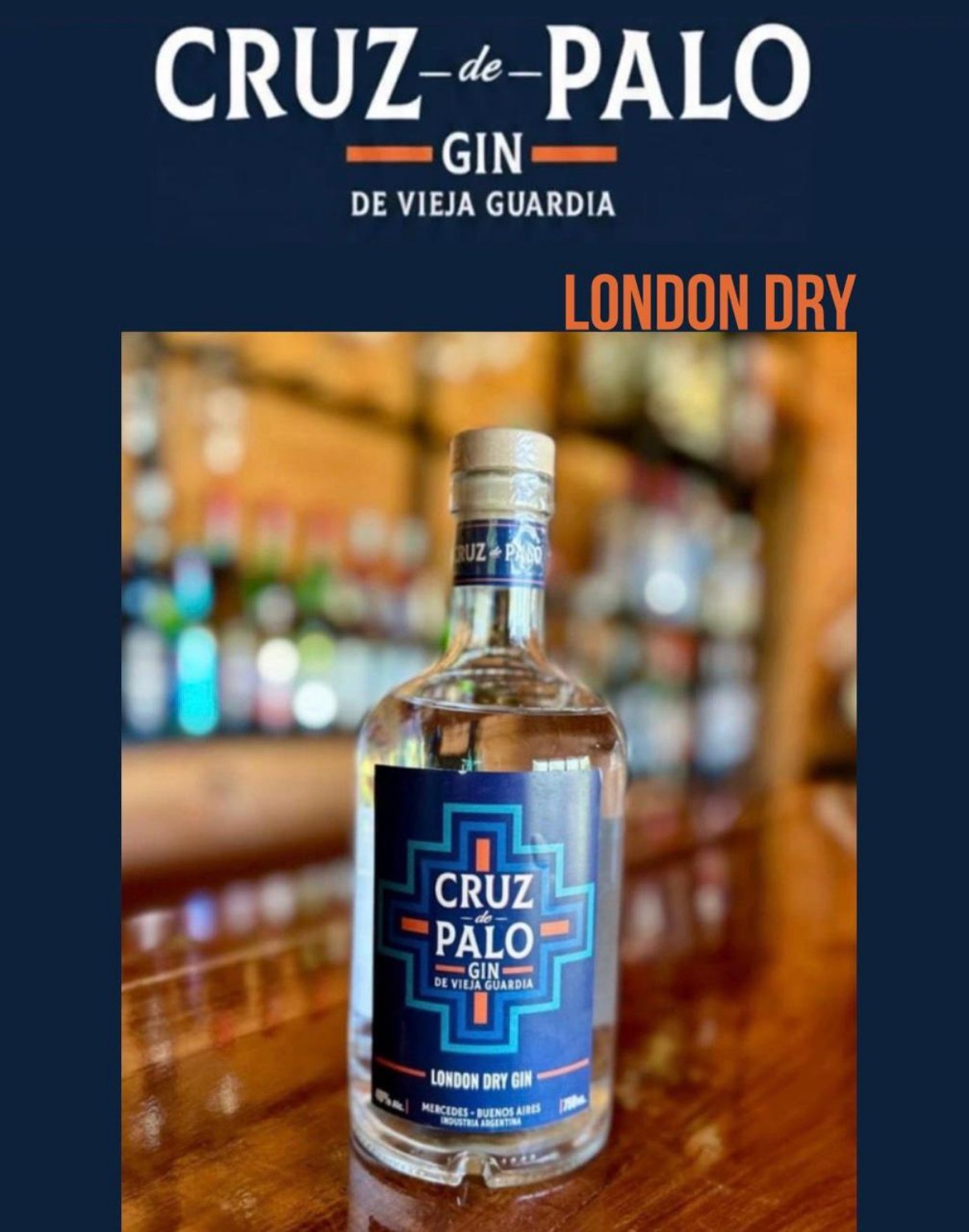 Botella de Cruz de Palo London Dry Gin